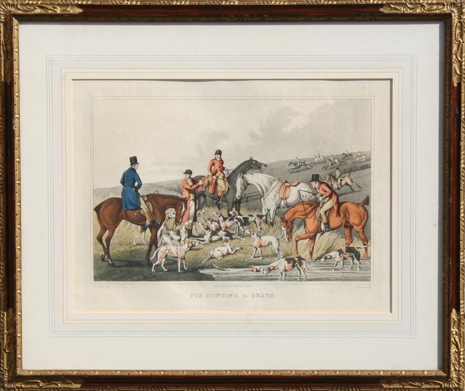 Henry Thomas Alken, Fox Hunting, The Death, Hand: Artist: Henry Thomas Alken, British (1785 - 1851) Title: Fox Hunting, The Death Year: circa 1850 Medium: Hand Colored Etching Image Size: 8 x 11 inches Size: 16 in. x 19 in. (40.64 cm x 48.26 cm)