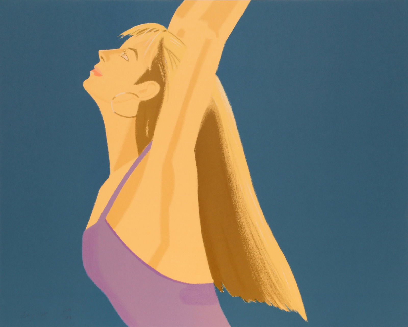 Alex Katz, Night: William Dunas Dance 3 (Pamela),: Artist: Alex Katz, American (1927 - ) Title: Night: William Dunas Dance 3 (Pamela) Year: 1983 Medium: Lithograph on Arches, signed and numbered in pencil Edition: 100, 42 AP Size: 25 x 31 in. (63.5 x
