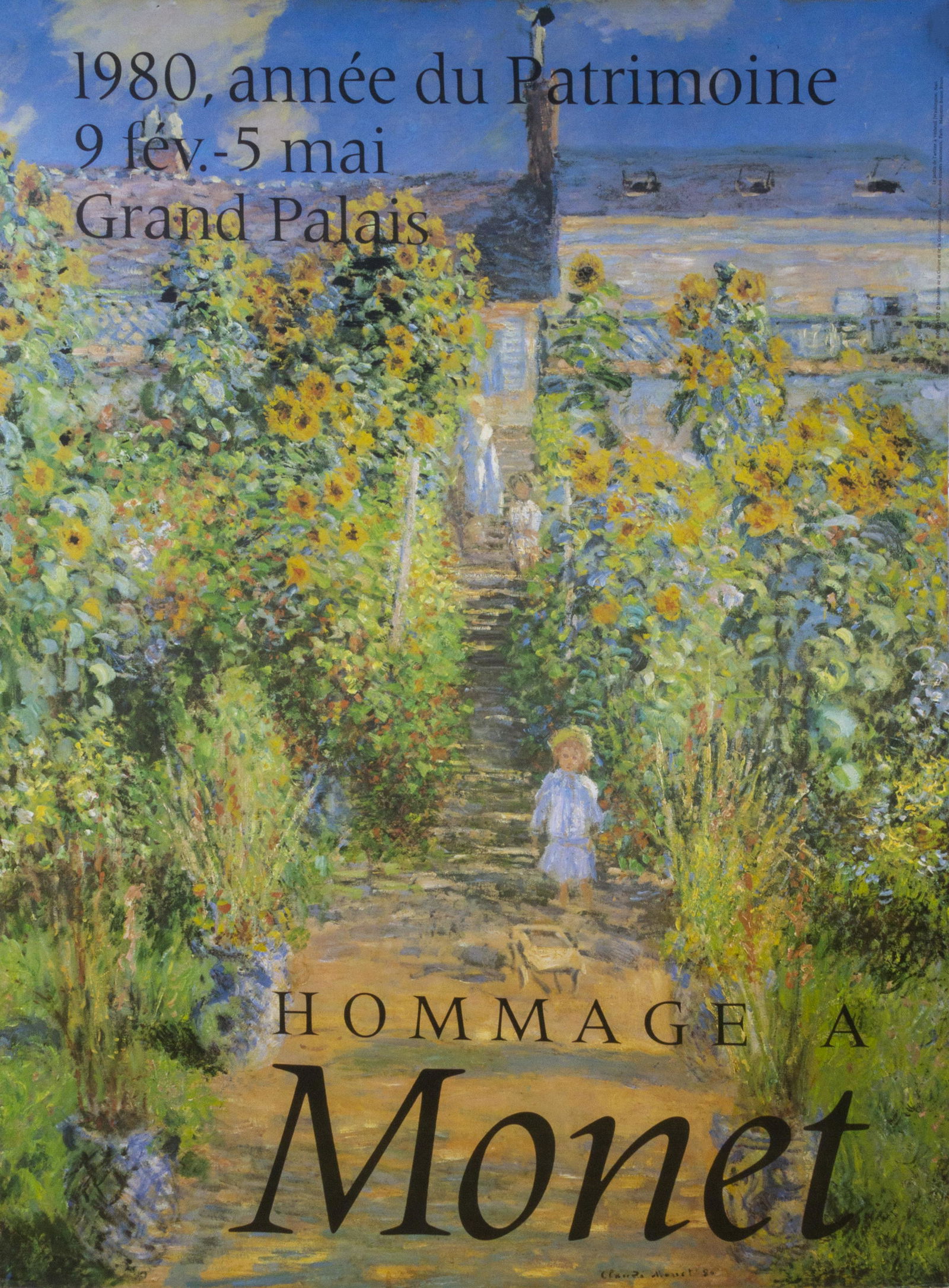 Claude Monet, The Artists Garden at Vetheuil, Poster (1 of 1)