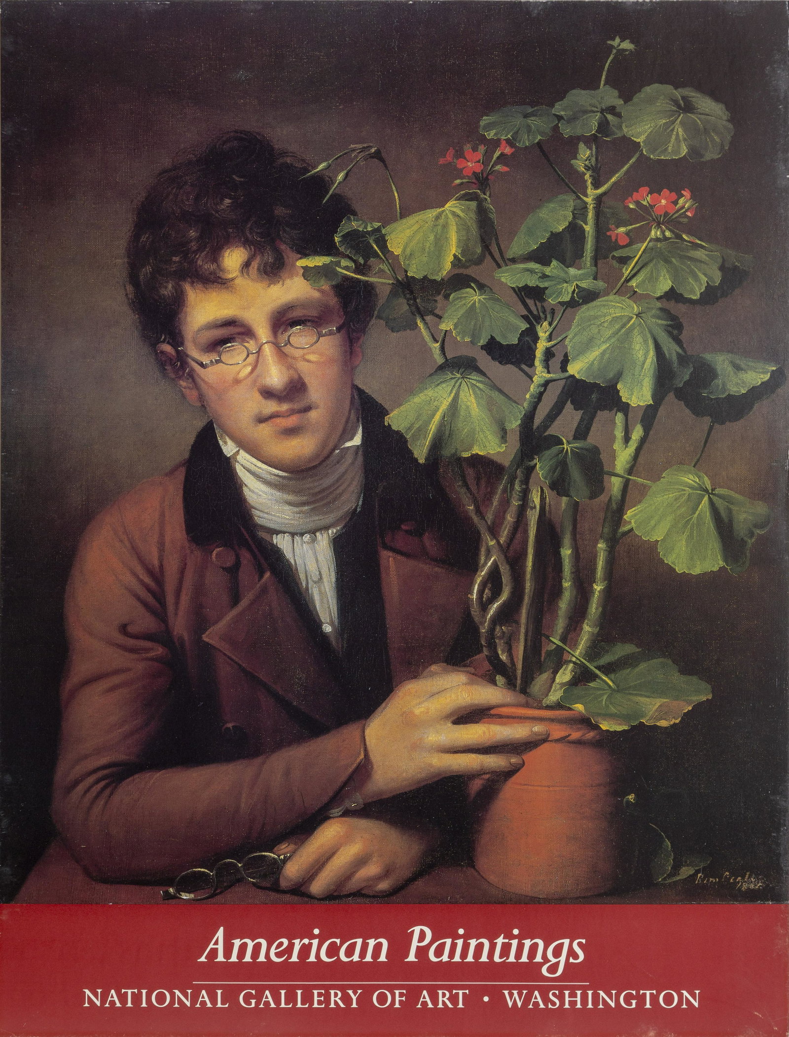 Rembrandt Peale, Rubens Peale with a Geranium, Poster: Artist: Rembrandt Peale (1778 - 1860) Title: Rubens Peale with a Geranium Medium: Poster on board Size: 32 x 23.75 in. (81.28 x 60.33 cm)