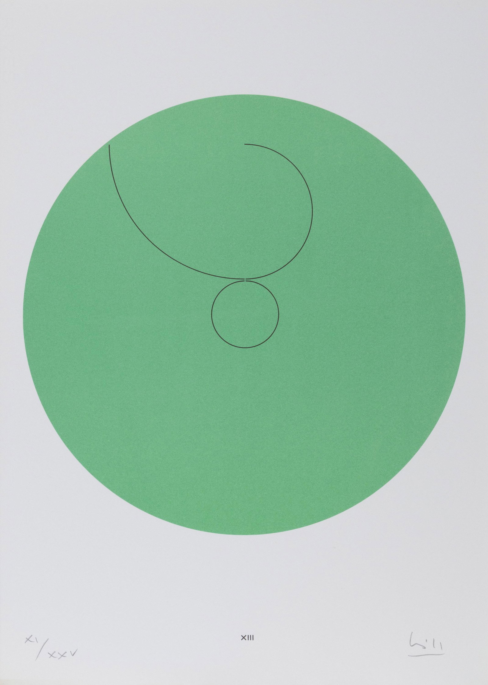 Max Bill, Constellations XIII, Lithograph: Artist: Max Bill, Swiss (1908 - 1994) Title: Constellations XIII Year: 1974 Medium: Lithograph, signed and numbered in pencil Edition: XI/XXV Size: 20 in. x 14 in. (50.8 cm x 35.56 cm)