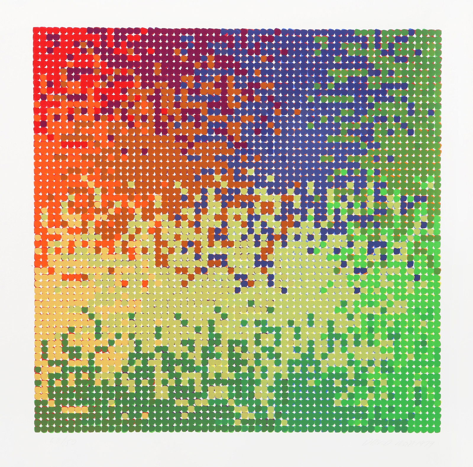 David Roth, Bright Geometric Abstract 28, Screenprint: Artist: David Roth, American (1942 - ) Title: Untitled 28 Year: circa 1977 Medium: Serigraph, signed and numbered in pencil Edition: 150 Image Size: 22.5 x 22.5 inches Size: 29 x 29 in. (73.66 x 73.66