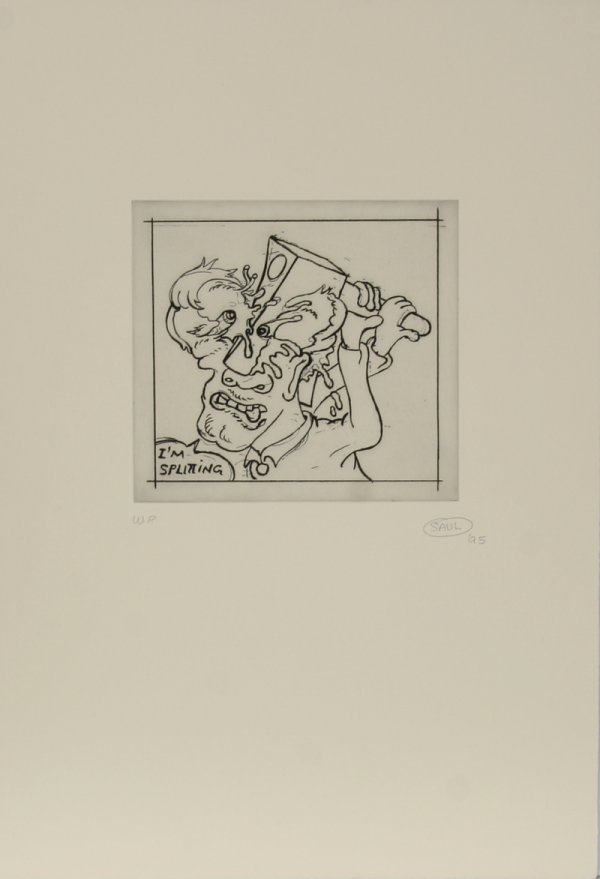 Peter Saul, I'm Splitting, Etching: Artist: Peter Saul Title: I'm Splitting Year: 1