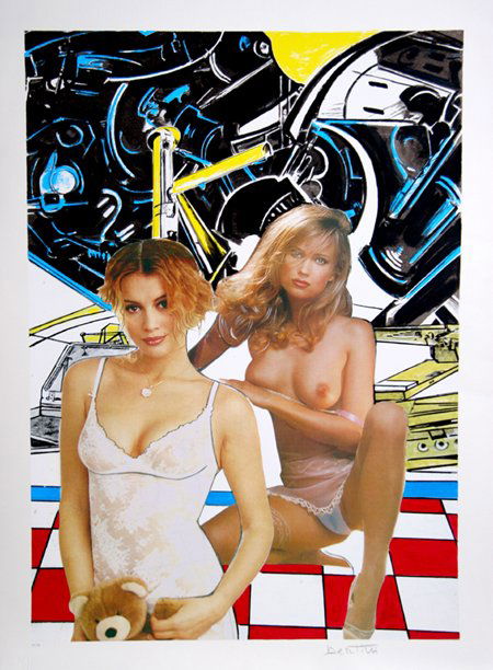 Gianni Bertini, Bambole, Italian Nude Serigraph: Artist: Gianni Bertini, Italian (1922 - ) Title: Ba