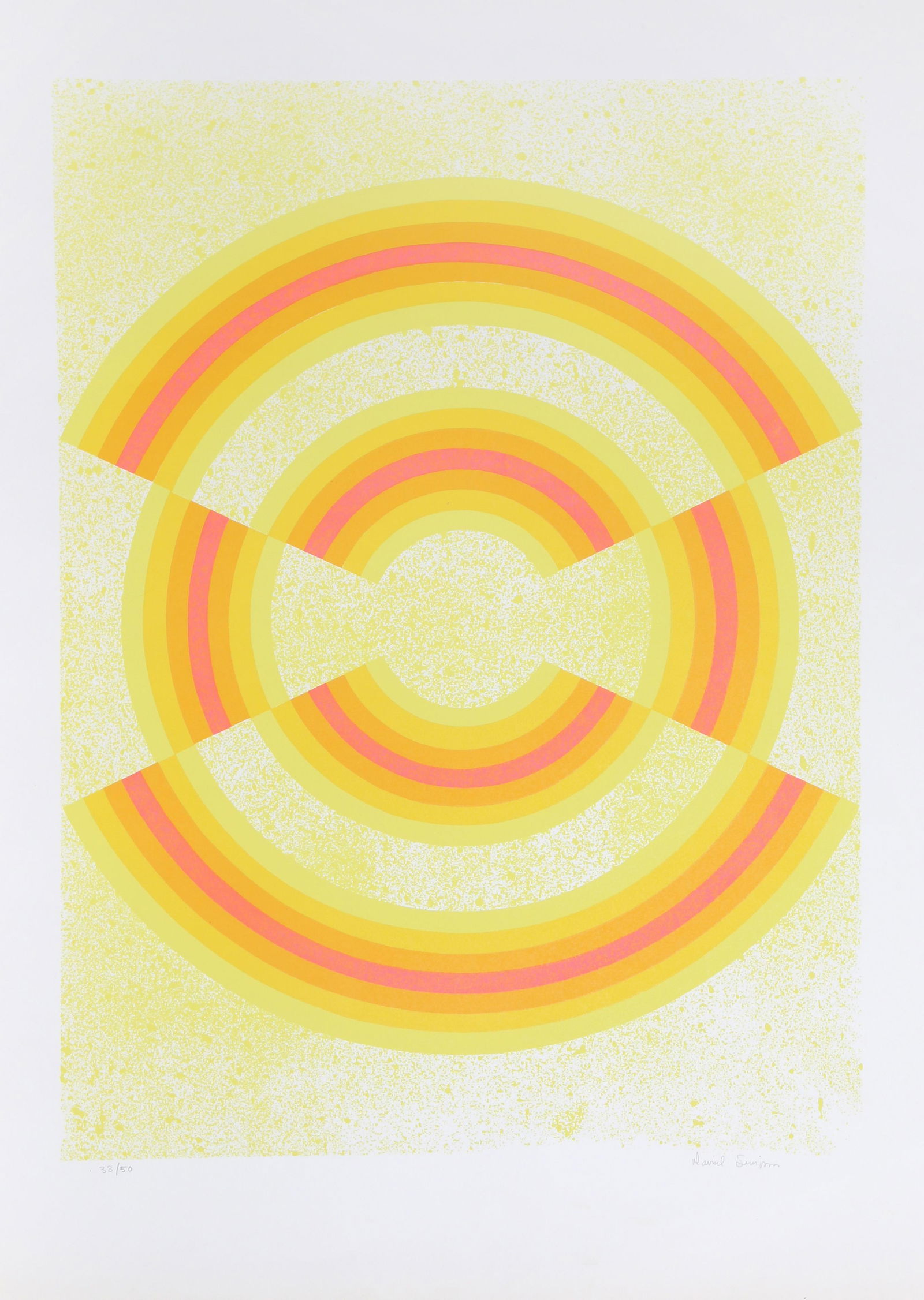 David Simpson, Ovograph, Screenprint: Artist: David Simpson, American (1928 - ) Title: Ovograph Year: circa 1969 Medium: Serigraph, signed and numbered in pencil Edition: 50 Image Size: 29.5 x 22 inches Size: 40 x 27 in. (101.6 x 68.58 cm