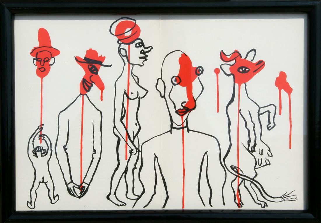 Alexander Calder, Circus 4 (Les Gueules Degoulinantes),: Artist: Alexander Calder, American (1898 - 1976) Title: Circus 4 (Les Gueules Degoulinantes) Year: 1965 Medium: Lithograph Size: 14 in. x 22 in. (35.56 cm x 55.88 cm) Frame Size: 17 x 24 inches
