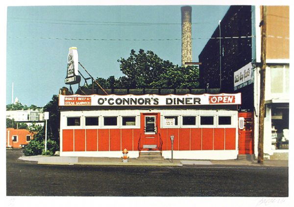 John Baeder, O'Connor's Diner, Silkscreen: Artist: John Baeder Title: O' Connor's Diner Ye