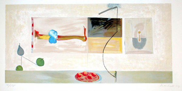 Daniel Marshall, Pears and Apples, Lithograph: Artist: Daniel Marshall, British (1930 - ) Title: P