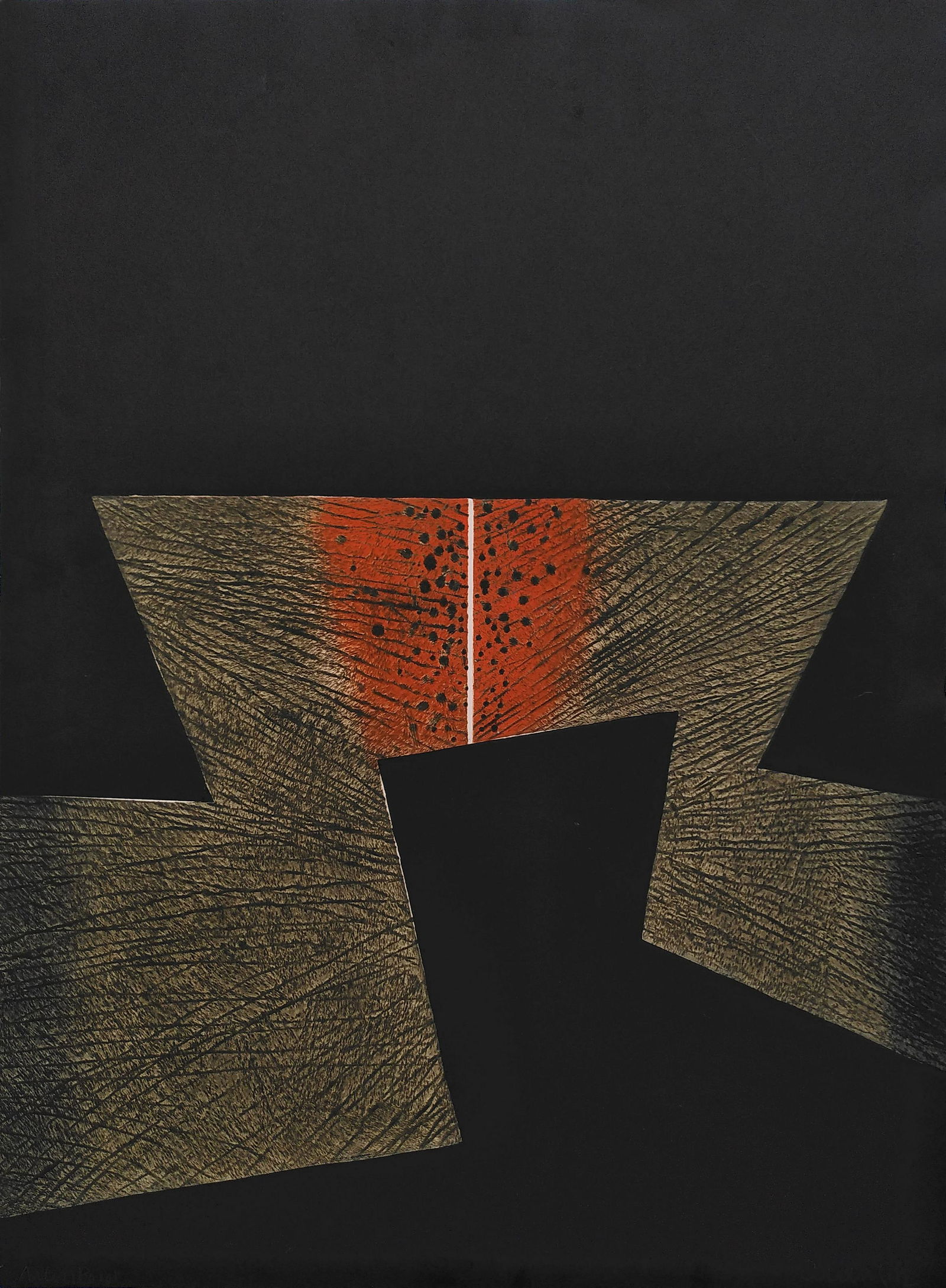 Arun Bose, Black Lightning, Etching with Aquatint (1 of 1)