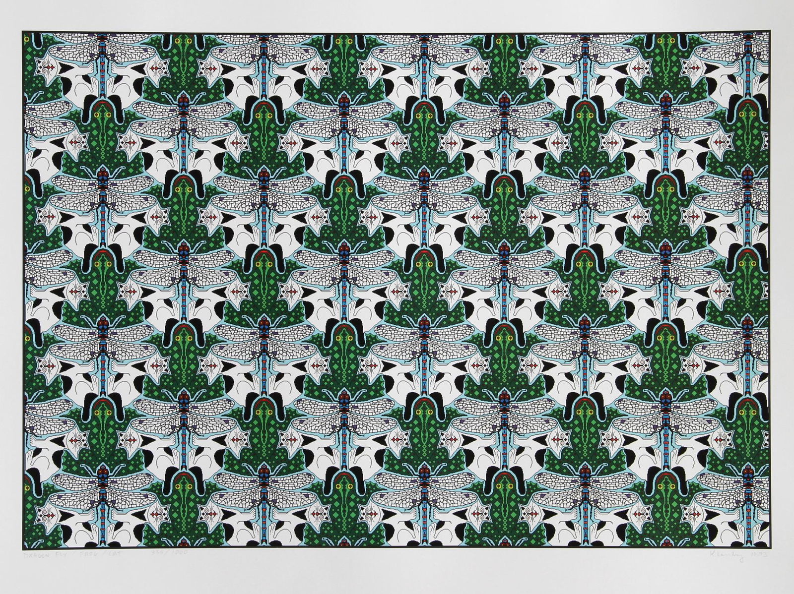 Kenneth Landry, Dragonfly/Frog/Cat, Offset Lithograph (1 of 1)