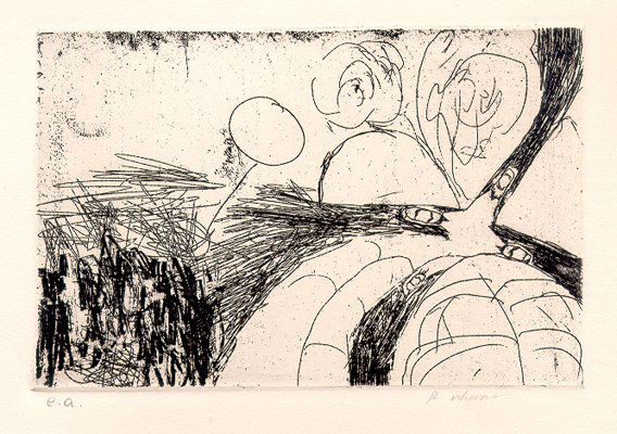 Robert Whitman, America Discovered Etching: Artist: Robert Whitman Portfolio: Internation