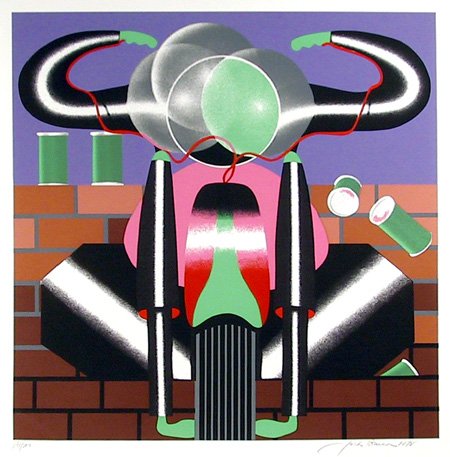 Jack Brusca, Ride, Motorcycle Serigraph: Artist: Jack Brusca Title: &nb