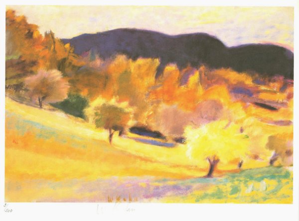 Wolf Kahn, Human Rights, Lithograph: Artist: Wolf Kahn, German (1927 - ) Title: The