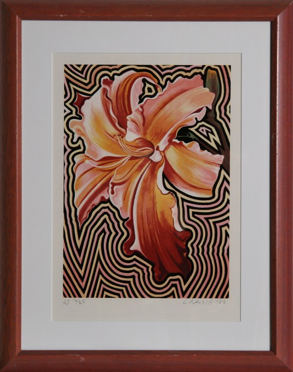 Lowell Blair Nesbitt, Electric Lily, Serigraph: Artist: Lowell Nesbitt Title: Electric Lily