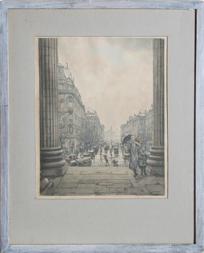 Tavik Frantisek Simon, Czech City Framed Etching: Artist: Tavik Frantisek Simon, Czech (1877 - 1942)