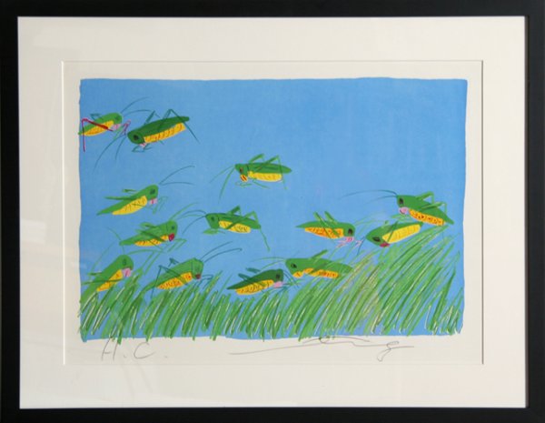 Walasse Ting, Busy Bodies, Framed Lithograph: Artist: Walasse Ting Title: Busy Bodies Ye