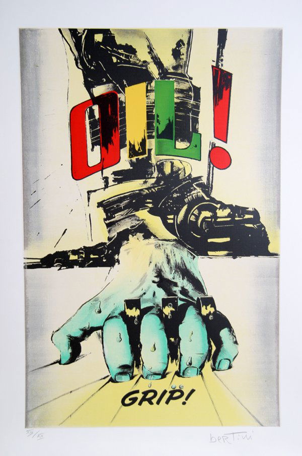 Gianni Bertini, Grip, Serigraph: Artist: Gianni Bertini, Italian (1922 - ) Titl