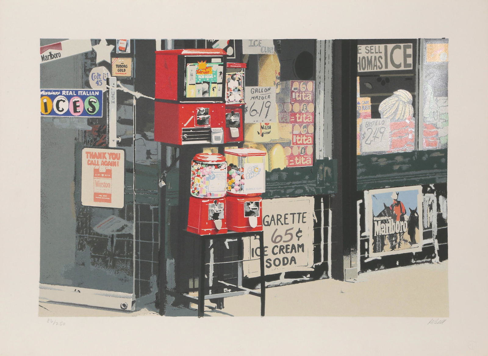 Charles Bell, Little Italy, Screenprint on Somerset (1 of 3)