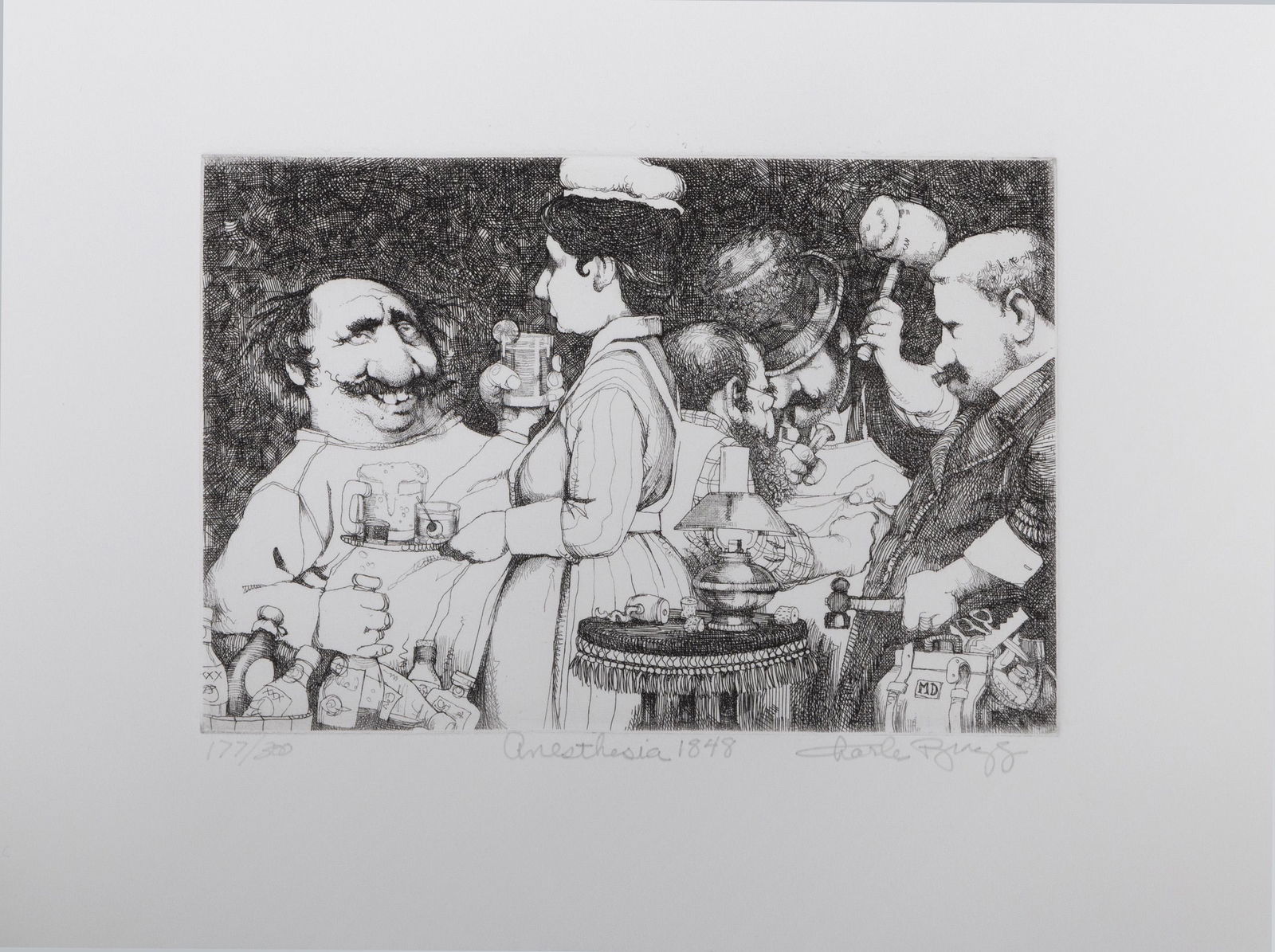 Charles Bragg, Anesthesia 1848, Etching (1 of 5)