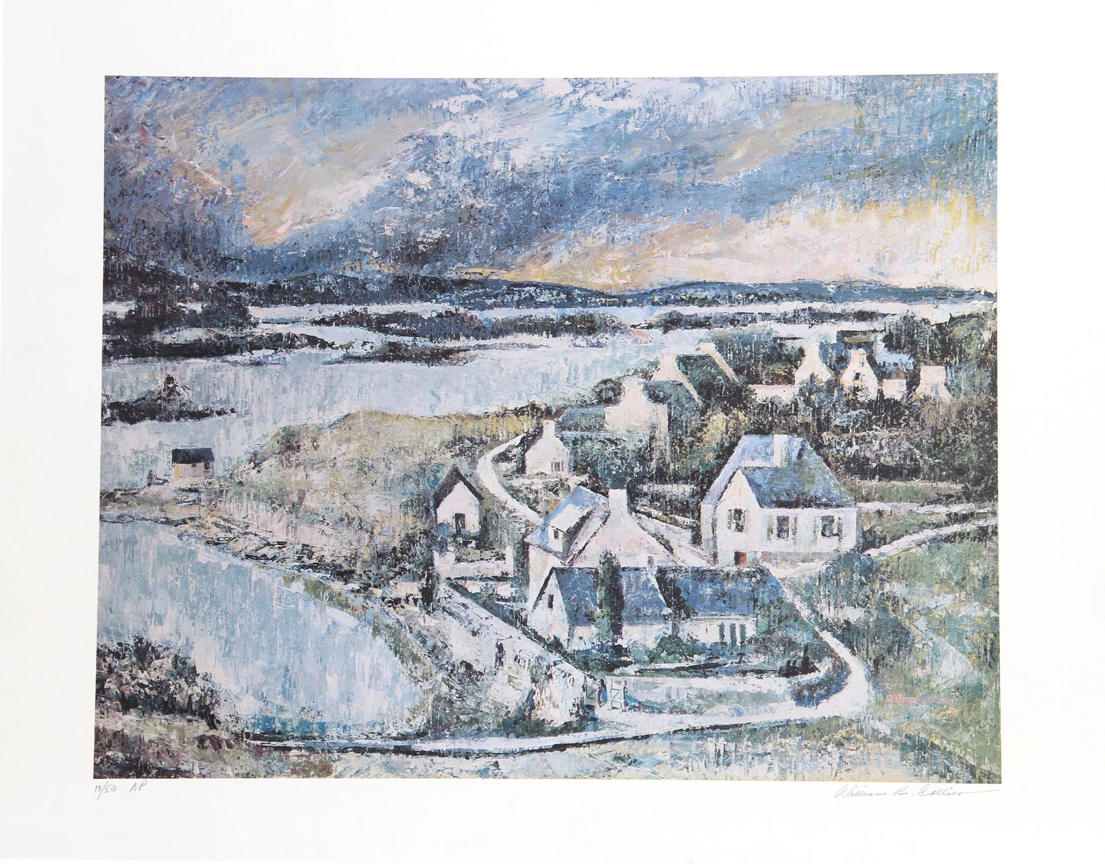 William Collier, Coast of Brittany , Lithograph, signed (1 of 2)