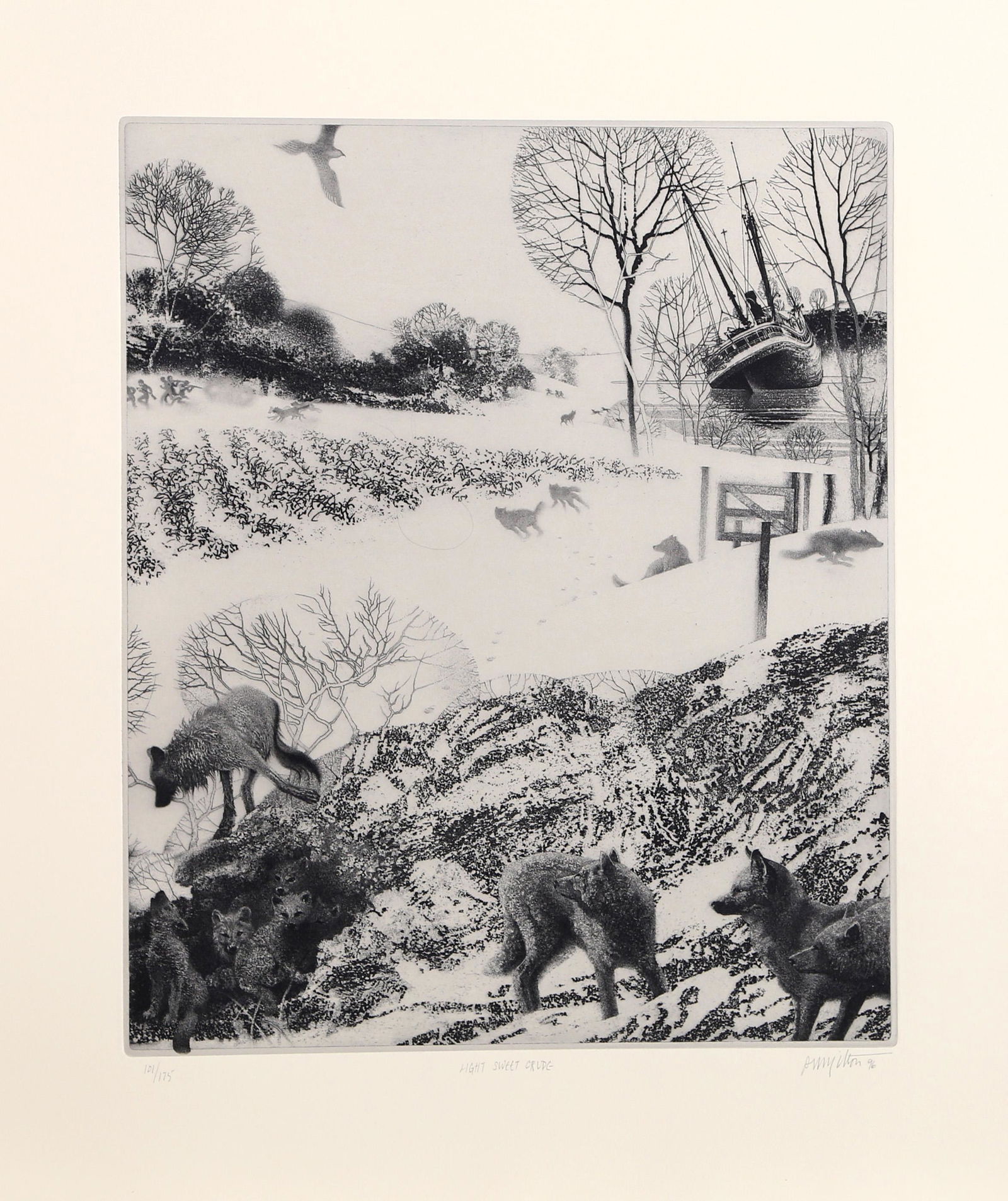 Peter Milton, Light Sweet Crude, Intaglio Etching (1 of 3)