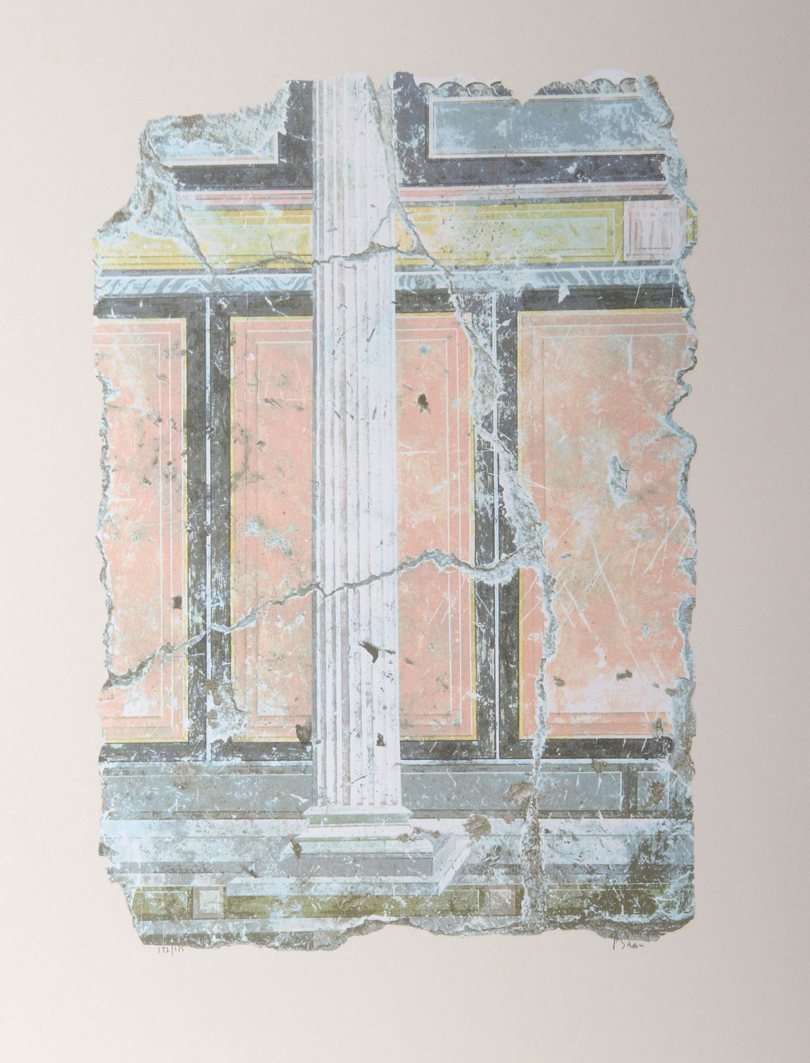 Peter Saari, Yellow Fragment With Column I, Lithograph (1 of 1)