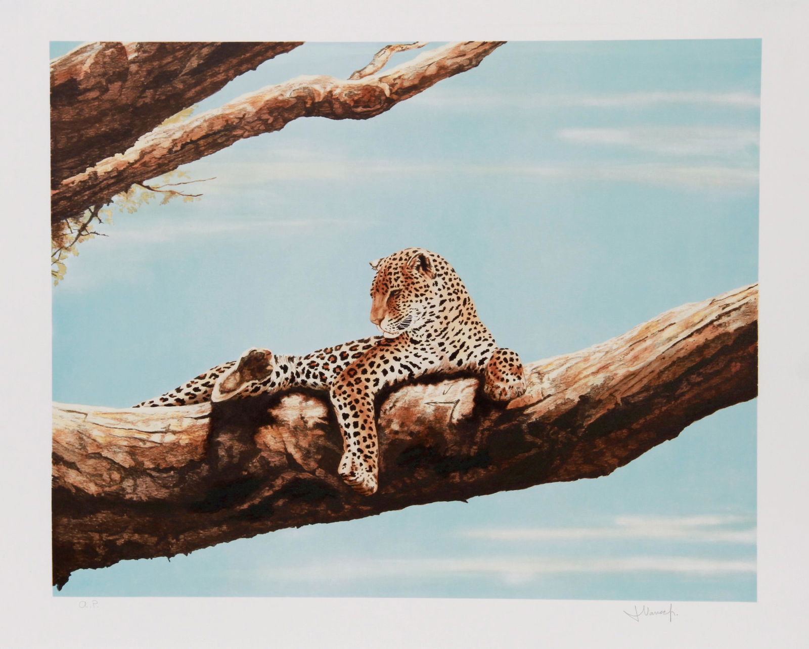 Joseph Vance, Reclining Leopard, Lithograph (1 of 1)