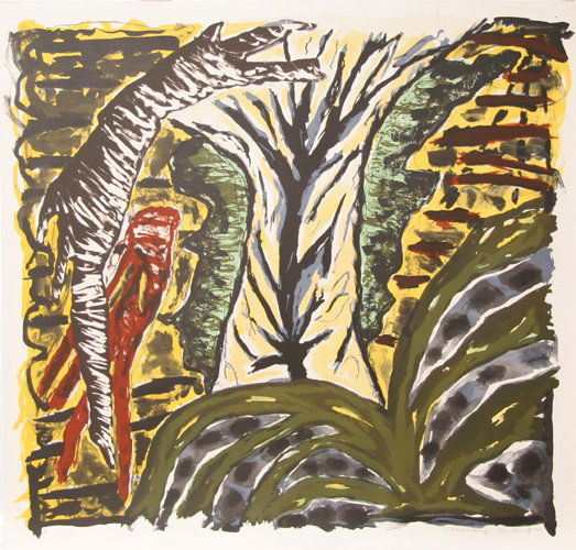 Gregory Amenoff, El Santurio de Chimayo, Lithograph: Artist: Gregory Amenoff, American (1948 - ) Ti