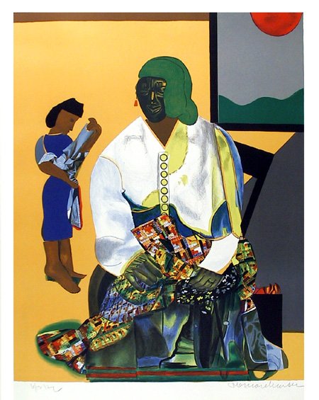 Romare Bearden, Mecklenberg Autumn, Lithograph: Artist: Romare Bearden Title: Mecklenberg Autu