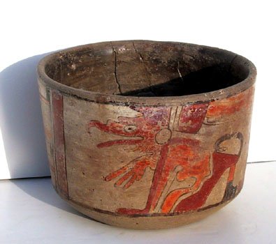 Pre-Colombian, Bowl, Ceramic Artifact: Artist: Pre-Colombian Art Title: Bowl Year