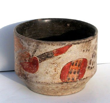 Pre-Colombian, Bowl, Ceramic Artifact: Artist: Pre-Colombian Art Title: Bowl Year