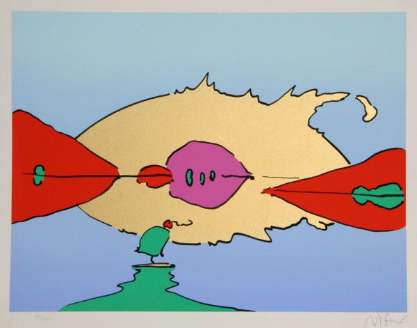 Peter Max, Moonscapes II, Serigraph: Artist: Peter Max Title: Moonscapes II Yea