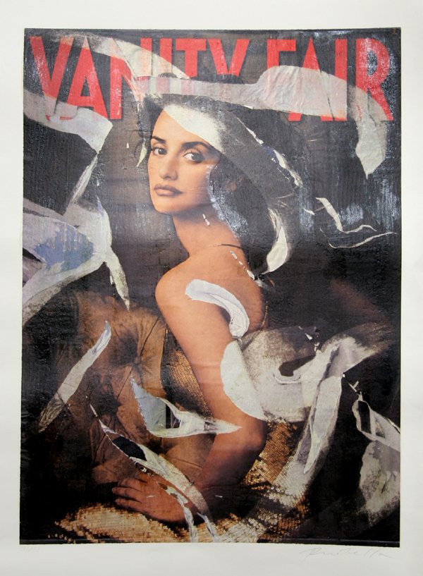 Mimmo Rotella, Vanity Fair (Penelope Cruz), Serigr: Artist: Mimmo Rotella, Italian (1918 - 2006) T