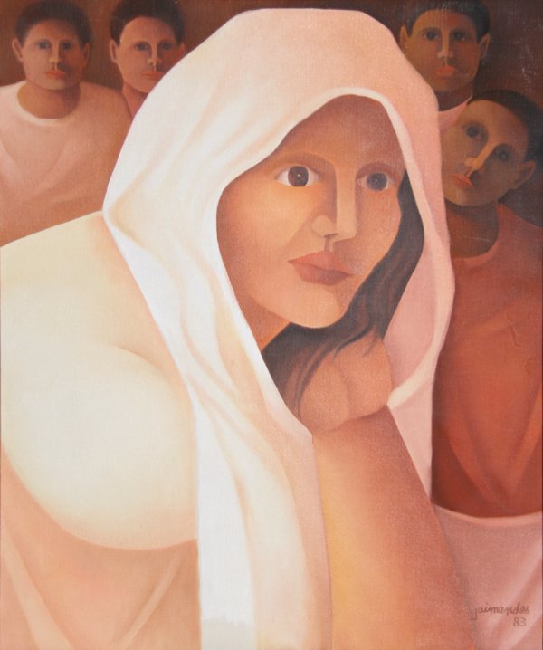 Jaimendes, Veiled Girl, Painting