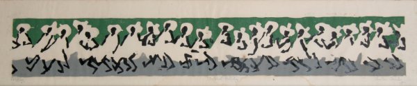 Emilio Sanchez, Tropical Holiday, Woodcut