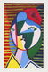 38: Pablo Picasso, Femme sur Fond Raye, Lithograph