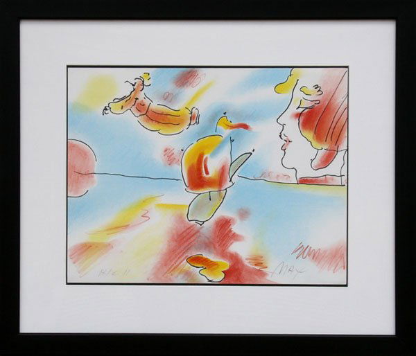 Peter Max, Boat Flyer, Lithograph: Artist: Peter Max, German/American (1937 - ) T