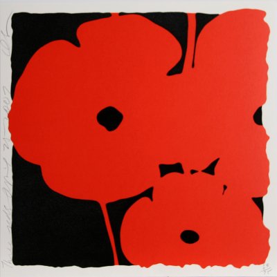 Donald Sultan, Three Red Poppies, Silkscreen: Artist: Donald Sultan, American (1951 - ) Titl