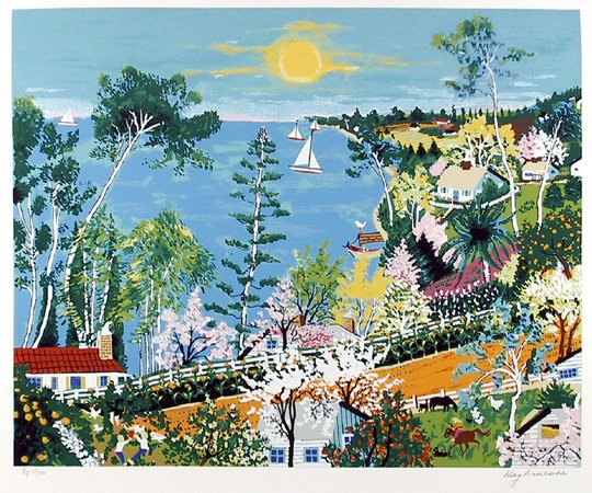 Kay Ameche, Pacific Coast Highway, Serigraph: Artist: Kay Ameche, American (1904 - 2005) Tit
