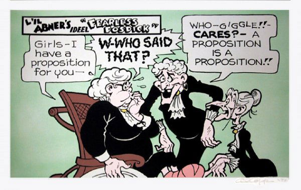 Al Capp, Proposition Lithograph on Canvas: Artist: Al Capp, American (1909 - 1979) Title: