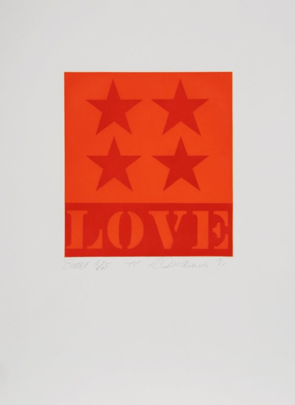 Robert Indiana, First Love, Aquatint Etching: Artist: Robert Indiana, American (1928 - ) Tit