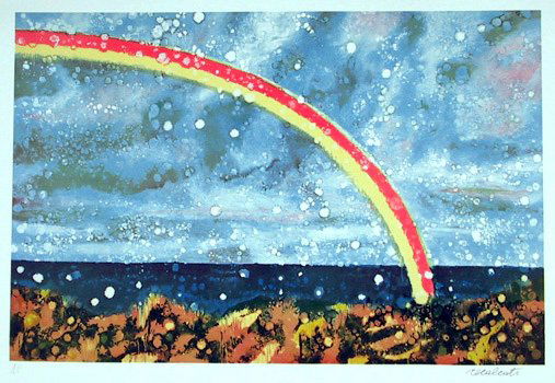 Antonio Recalcati, Rainbow, Lithograph: Artist: Antonio Recalcati, Italian (1938 - ) T