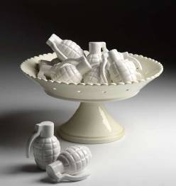 Silvia Levenson, Alzata con Bombe, Porcelain Sculp: Artist: Silvia Levenson, Argentinian (1957 - )
