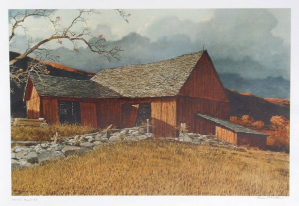 Eric Sloane, New England Red, Print: Artist: Eric Sloane, American (1910 - 1985) Ti