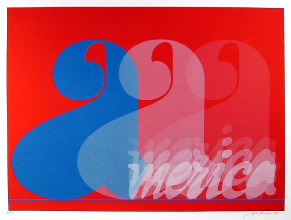 Jack Brusca, America, Pop Art Silkscreen:  