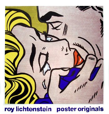 Roy Lichtenstein, Kiss V, Poster: Artist: Roy Lichtenstein Title: Kiss V Yea