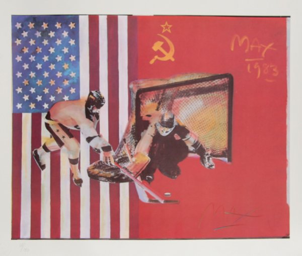 Peter Max, Miracle on Ice 2, Lithograph: Artist: Peter Max, American (1937 - ) Title: M