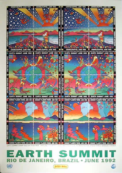 Peter Max, Earth Summit, Poster: Artist: Peter Max, German/American (1937 - ) T