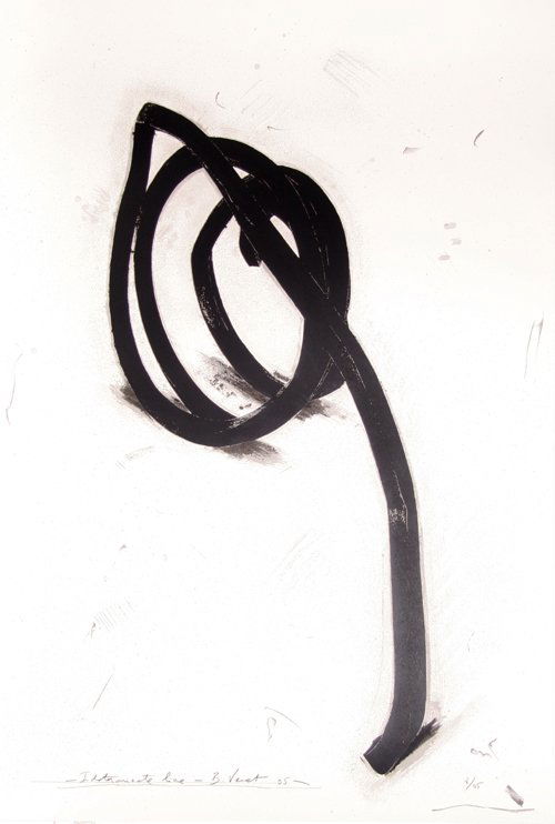 Bernar Venet, Indeterminate Line II, Silkscreen: Artist: Bernar Venet, French (1941 - ) Title: