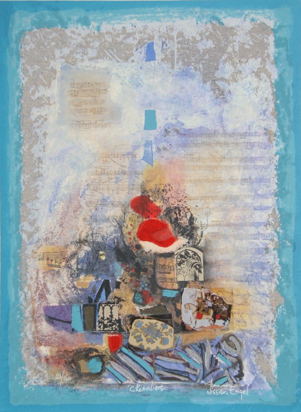 Nissan Engel, Chevaliers, Terragraph: Artist: Nissan Engel, Israeli (1931 - ) Title: